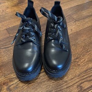 M. Gemi Black Leather Oxfords